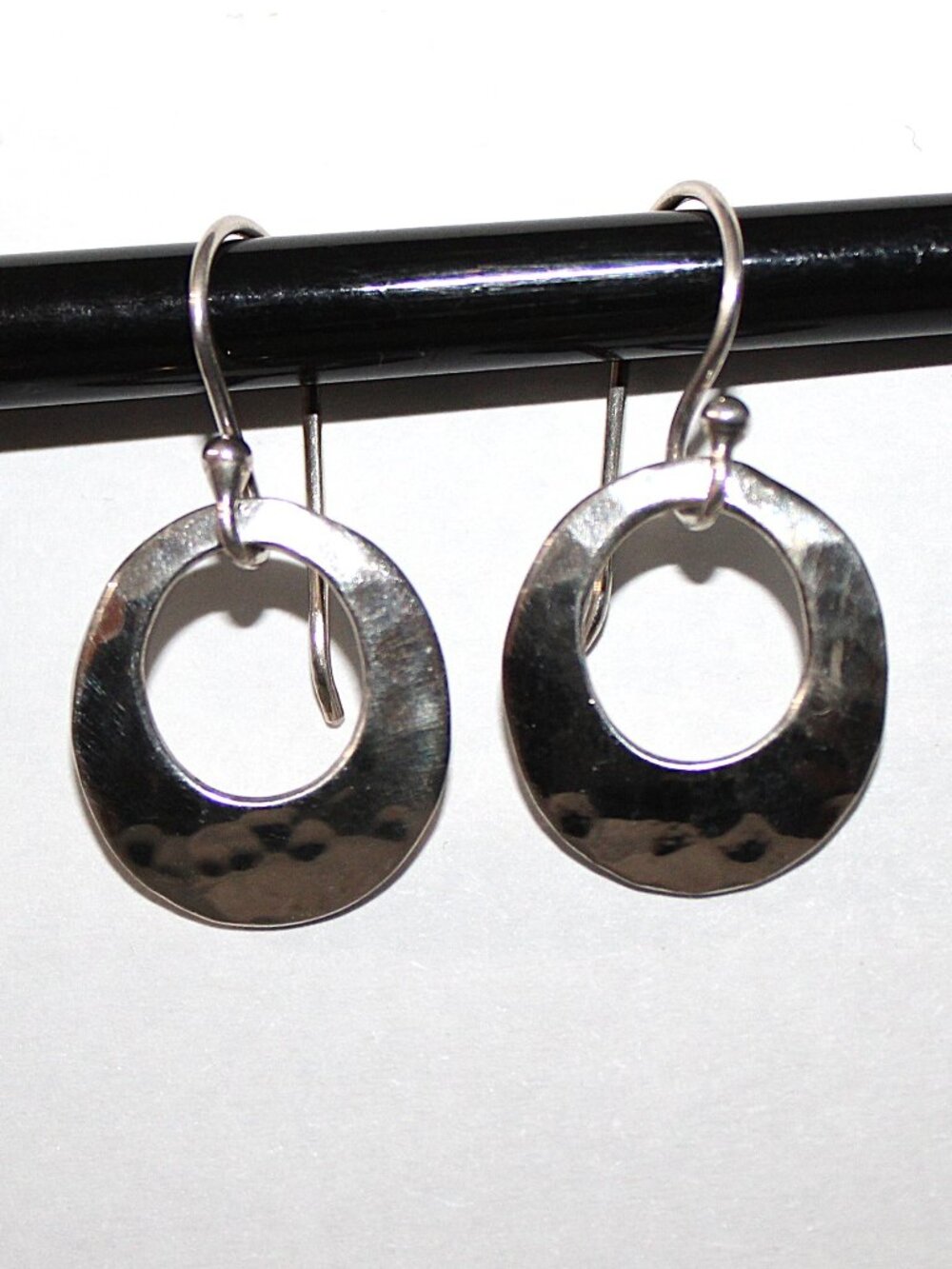 Sterling Silver Modern Hammered Texture Earrings